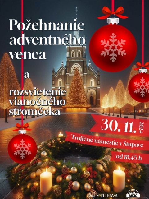 Požehnanie adventného venca a rozsvietenie vianočného stromčeka